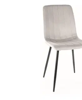 Jedálenské stoličky ELEN VELVET jedálenská stolička, béžová / čierna
