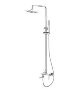 Sprchy a sprchové panely INVENA - Sprchový stĺp GLAMOUR TREND s batériou, chróm AU-05-B01-V
