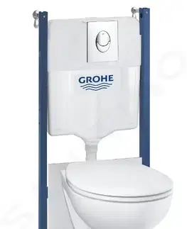 Kúpeľňa GROHE - Solido Set predstenovej inštalácie, klozetu Bau Ceramic a dosky softclose, tlačidlo Start, chróm 39419000