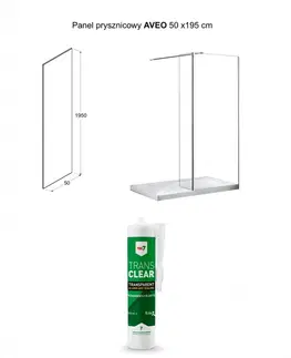 Sprchovacie kúty HOPA - Pevná stena AVEO a AVEO DUE - Pevná stena - 50 cm BCAVEO50