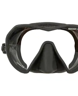 potápanie Potápačská maska Maxlux S na podmorský lov a potápanie bez prístroja čierna