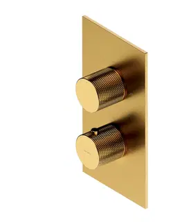 Kúpeľňové batérie OMNIRES - CONTOUR termostatická sprchová batéria podomietková zlatá kartáčovaná /GLB/ CT8036GLB