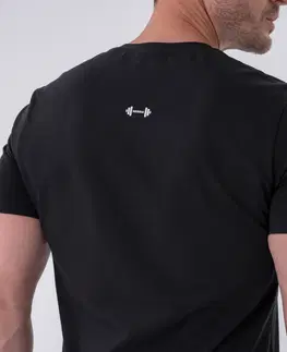 Pánske tričká Pánske tričko Nebbia „Reset“ 327 Black - XL