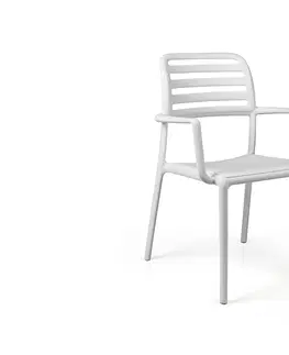 Stoličky Costa stolička s podrúčkami Bianco