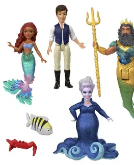 Hračky bábiky MATTEL - The Little Mermaid Sada 6Ks Malých Bábik: Malá Morská Víla S Kamarátmi