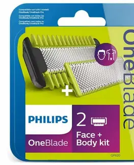 Zastrihávače vlasov a fúzov Výmenné čepele pre Philips OneBlade QP620/50, 2+1 ks