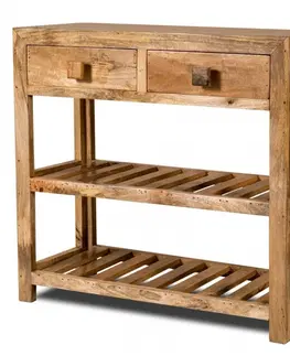 Konzolové stolíky Konzolový stolík Hina 110x76x35 z mangového dreva