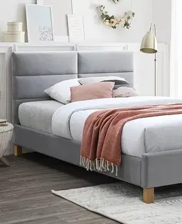 Manželské postele SÁVA Velvet manželská posteľ 160x200, béžová