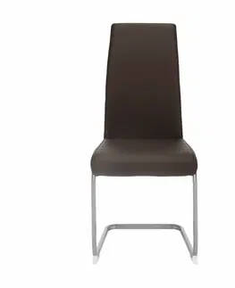 Stoličky Jedálenská stolička, tmavohnedá/sivá, NOBATA
