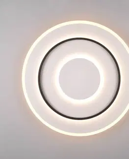 Stropné svietidlá Reality Leuchten Stropné svietidlo LED Jora kruhové s diaľkovým ovládaním, Ø 60 cm