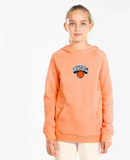 dresy Detská mikina s kapucňou 900 NBA New York Knicks oranžová