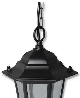 Svietidlá Vonkajší závésná lampa Ecolite Z6105-CR čierna