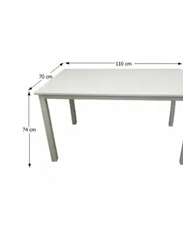 Jedálenské stoly KONDELA Astro 110 New jedálenský stôl biela