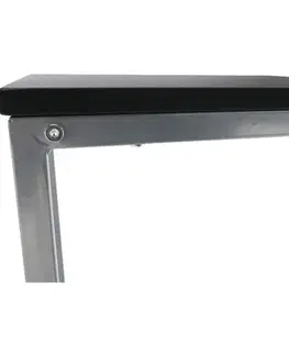 Konferenčné stolíky Príručný stolík, čierna/kov strieborná, MANNY