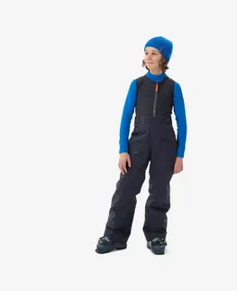 nohavice Detské lyžiarske nohavice 900 s chrbtovým chráničom tmavomodré