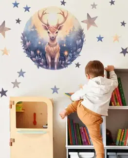 Nálepky na stenu Detská nálepka na stenu - Čarovný jelenček