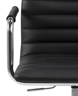Kancelárske stoličky Dkton Dizajnová kancelárska stolička Narina, čierna-chrómová
