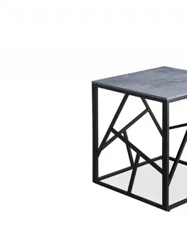 Konferenčné stolíky Konferenčný stolík UNIVERSE 55x55 cm Halmar Čierna / sivá