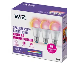 LED osvetlenie WiZ SADA 3x LED RGBW Stmievateľná žiarovka A60 E27/8,8W/230V 2200-6500K Wi-Fi - WiZ 