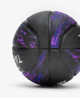 basketbal Basketbalová lopta veľkosť 7 R500 fialovo-čierna
