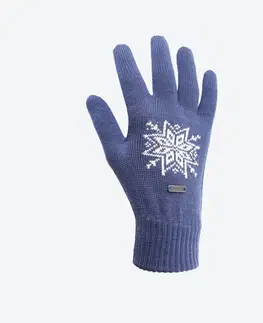 Zimné rukavice Pletené Merino rukavice Kama R104 107 svetlomodrá L