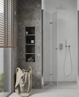 Sprchovacie kúty MEXEN - Lima sprchové dvere zalamovacie 65, transparent, chróm sa stenovým profilom 856-065-000-01-00