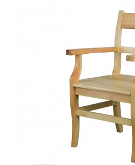 Kuchynské stoličky TAURUS KT115 – drevená stolička s podrúčkami, borovica