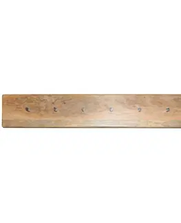 Vešiaky na stenu Vešiak Hina s 7 háčikmi 100x15x2,5 z mangového dreva