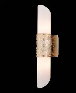 Nástenné svietidlá Maytoni Rúrkové sklenené nástenné svietidlo Venera – zlaté