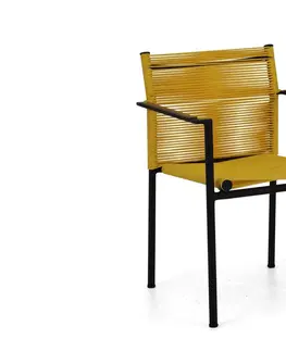 Stoličky Jakarta jedálenská stolička žltá