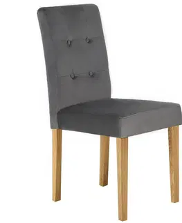 Čalúnené stoličky Stolička drevené Karo Tmavo-Sivá/drevené