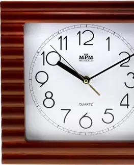 Hodiny Nástenné hodiny MPM, 2700.50 - hnedá, 29cm