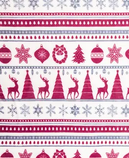 Prikrývky na spanie 4home deka Soft Dreams Christmas Time červená, 150 x 200 cm