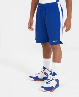 nohavice Detské basketbalové šortky SH500 modré