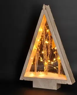 Vianočné dekorácie Solight LED vianočné dekorácie Zasnežená krajina, prírodná, 2x AA