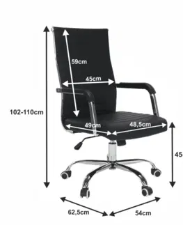 Kancelárske stoličky KONDELA Faran kancelárske kreslo s podrúčkami čierna / chróm