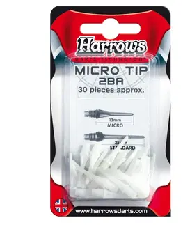 Hroty na šípky Hroty Harrows Micro 2BA biele 30 ks