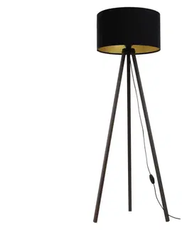 Lampy  Stojacia lampa STANDART 1xE27/60W/230V čierna/hnedá 
