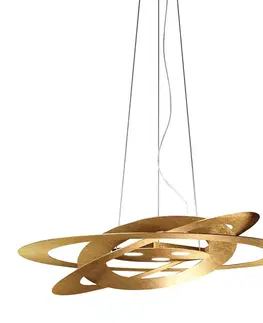 Závesné svietidlá Marchetti Závesné LED svietidlo Afelio lístkové zlato