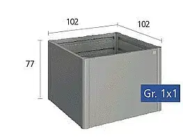 Truhlíky Biohort Zvýšený truhlík na zeleninu 1 x 1 (tmavo sivá metalíza) 1 x 1 (2 krabice)