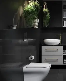 Kúpeľňa CERSANIT - Sprchová súprava LARGA, zlatá mat S951-410