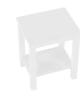 Nočné stolíky Nočný stolík, masív/biela, FOSIL