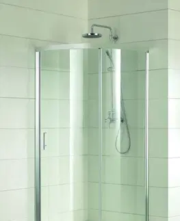 Vane HOPA - Sprchovací kút Albatera - Farba rámu zásteny - Hliník leštený, Rozmer A - 90, Rozmer B - 90, Vanička HL - Akrylová vanička, Výplň - Číre bezpečnostné sklo - 4 mm BCALB90CC + BCLORC90V