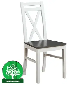 Drevené stoličky Stolička W123 biely/grafit