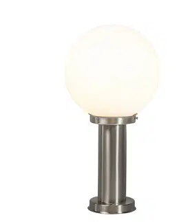 Vonkajsie osvetlenie Inteligentný vonkajší lampový stĺp z nerezovej ocele 50 cm vrátane WiFi A60 - Sfera