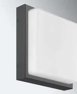 Vonkajšie nástenné svietidlá so senzorom LCD Nástenná lampa Ernest E27 detektor pohybu, grafit
