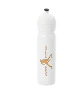 Cyklistické fľaše Športová fľaša FAT PIPE 1,0 l - bielo-zlatá