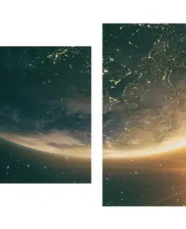 Obrazy vesmíru a hviezd 5-dielny obraz pohľad z vesmíru