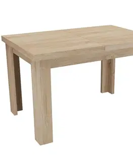 Jedálenské stoly Rozkladací stôl  malý 120/160x80cm dub sonoma