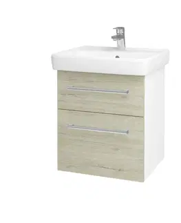 Kúpeľňový nábytok Dreja - Kúpeľňová skrinka Q MAX SZZ2 55 - N01 Biela lesk / Úchytka T03 / D05 Oregon 61718C